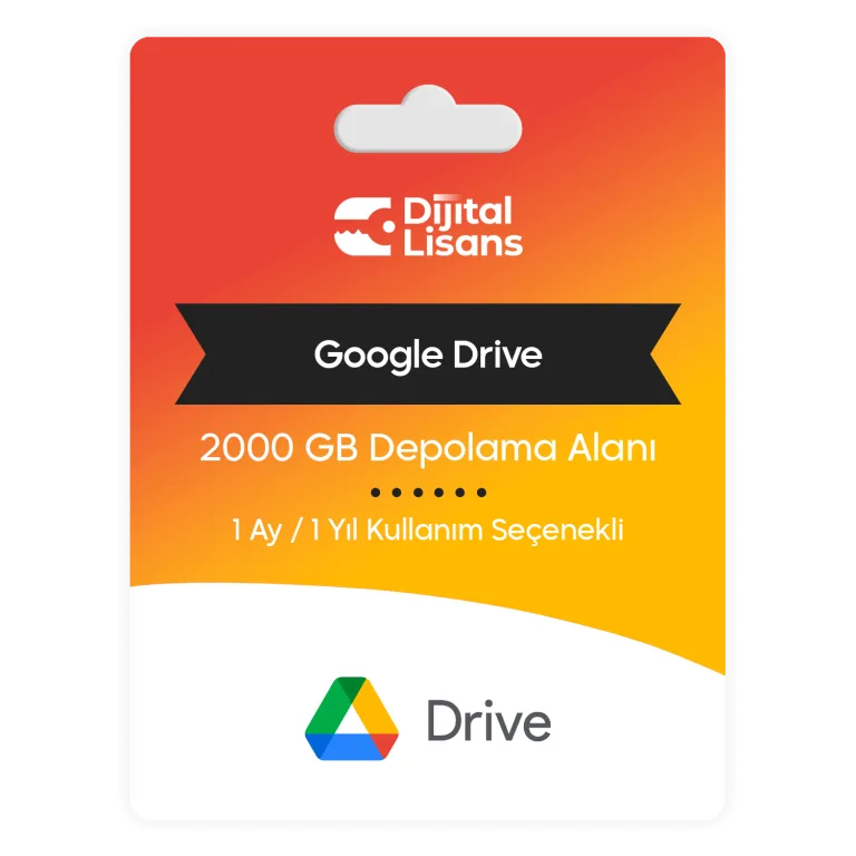 Google Drive 2000 GB (2 TB) Depolama Alanı Satın Al