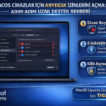Macos anydesk izin verme siyah ekran çözümü adım adım rehber
