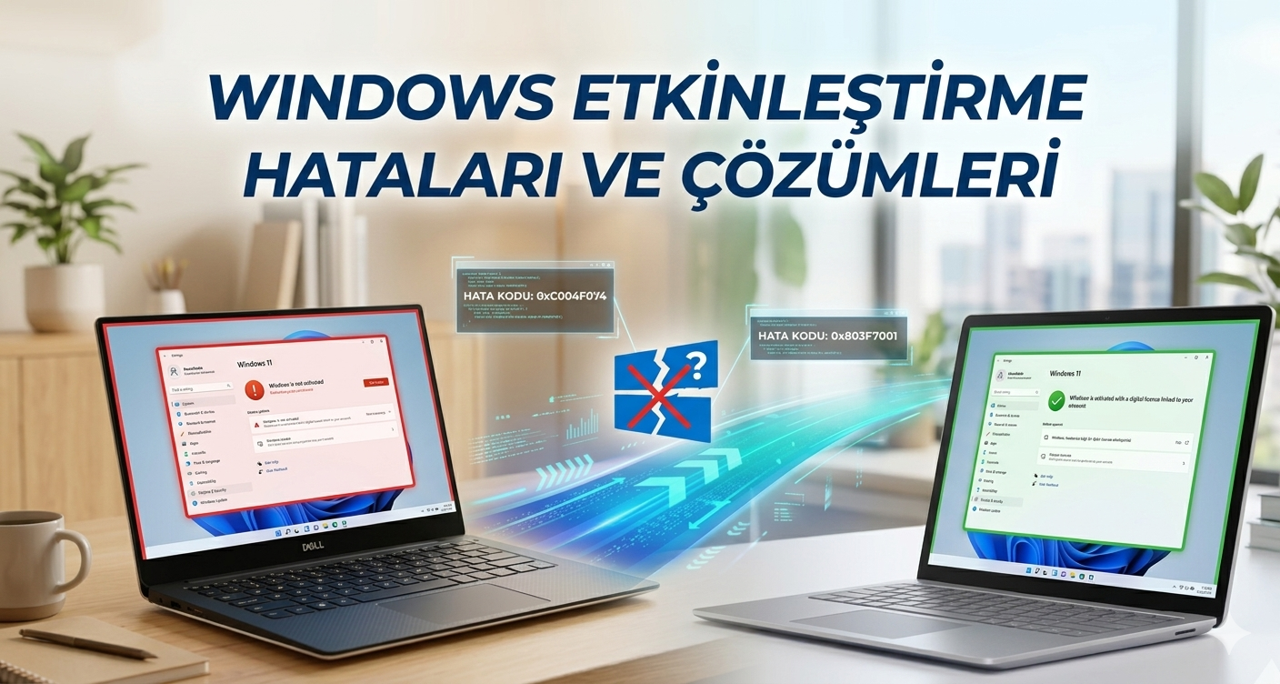 Windows Etkinleştirme Hataları ve Çözümleri
