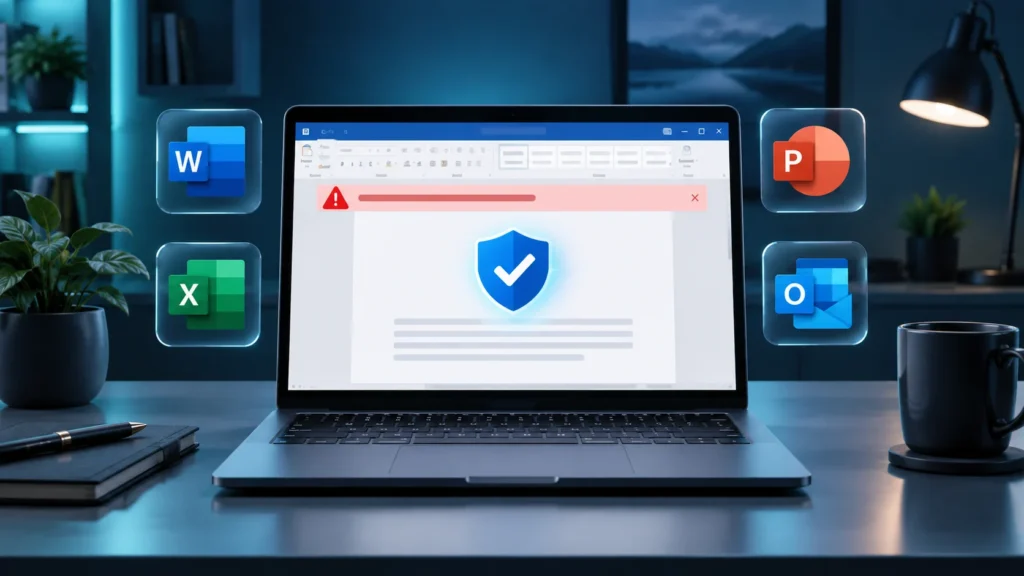 Office Lisanssız Ürün uyarısı ve etkinleştirme çözümünü gösteren bilgisayar