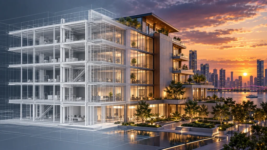 BIM bina modeli ile fotogerçekçi 3B mimari görselleştirme karşılaştırması